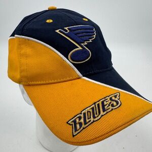 St. Louis‎ Blues Hat NHL Hockey Cap Adjustable Adult Baseball Vintage Swirl TEI